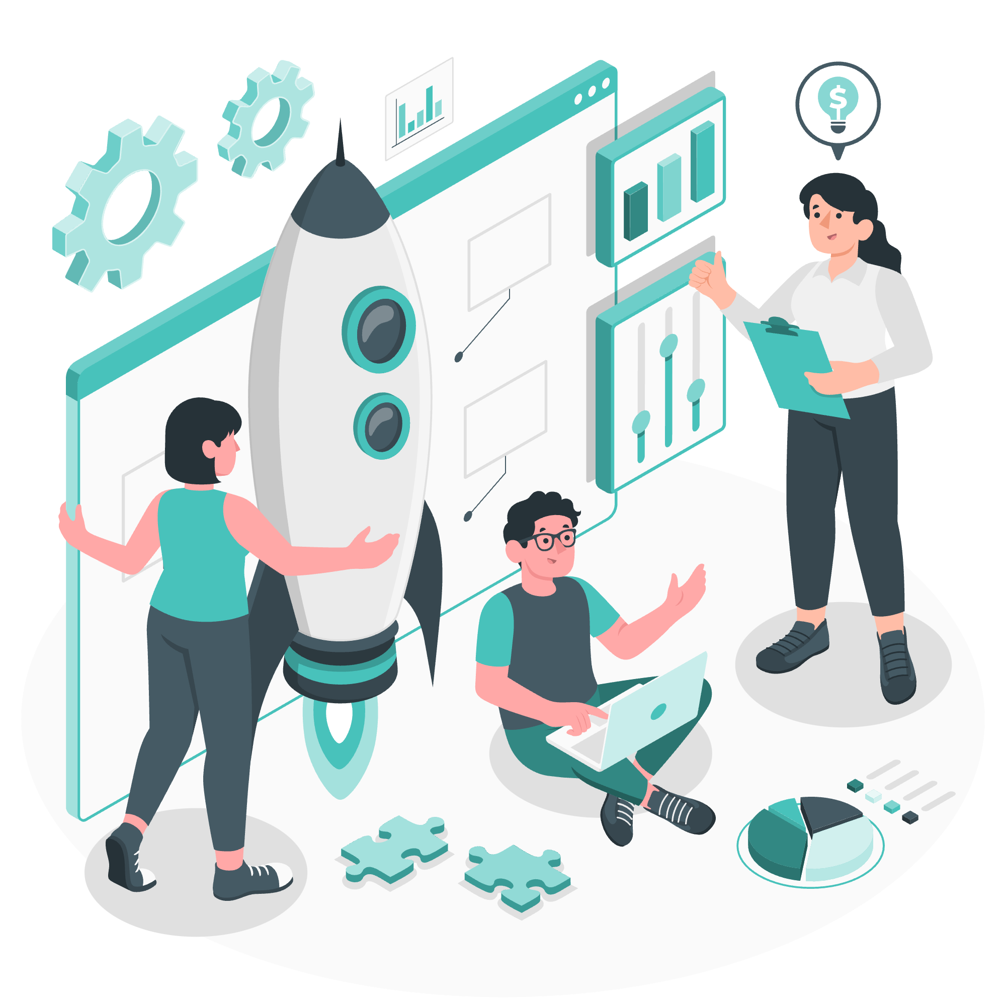 TeqFlo bespoke digital solutions illustration