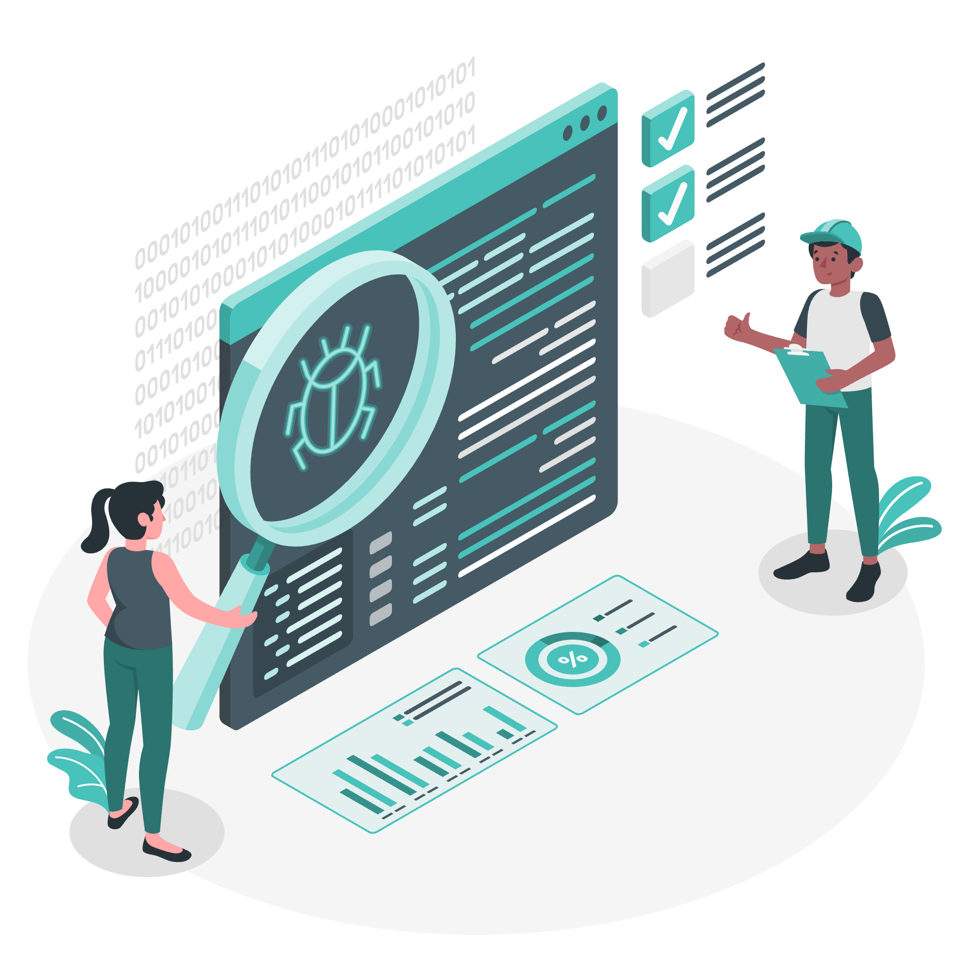 Automated website testing illustration